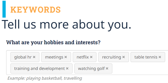 Add Keywords for Personalization